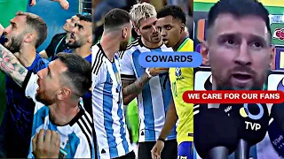 Lionel Messi reaction to Argentina fans beaten by Brazilian police