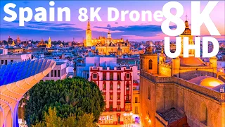 Spain in 8K ULTRA HD HDR Drone | Top Best Places in Spain Drone in 8K