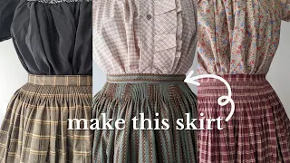 How to Sew a Cartridge Pleated Skirt | Easy Historical Sewing