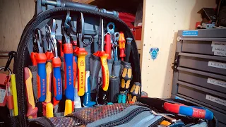 My electricians tool bag load out- Veto Pro Pac Tech Pac Blackout with Knipex and wera