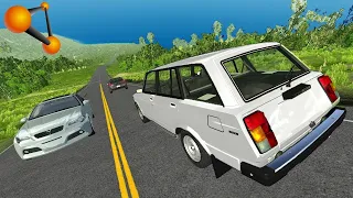 спуск без тормозов в BeamNG.drive.часть 6.