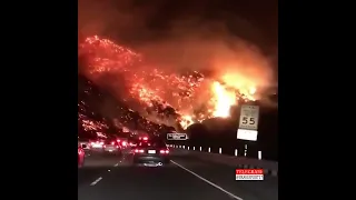 На США обрушилась преисподня.        Так выглядел округ Лос-Анджелес недавно из-за лесных пожаров.