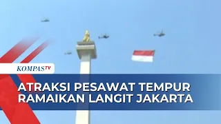 Keren! Atraksi Flypast Pesawat Tempur Hingga Heli Memukau Undangan HUT ke-78 RI di Istana Merdeka