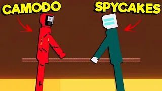 Camodo Gaming VS Spycakes Ragdoll Battle! - (People Playground Update)