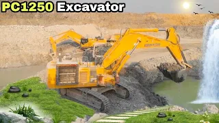 PC1250 Komatsu Excavator working at site. || Komatsu Excavator #Pc1250 #excavator