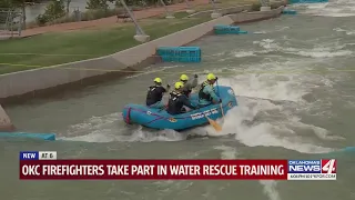 Oklahoma City firefighters train for swift water rescues