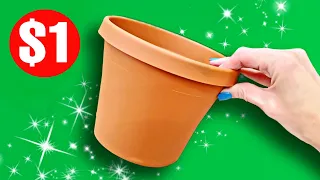 🎄10 UNEXPECTED WAYS to use $1 store planters for Christmas DIYs & decor!