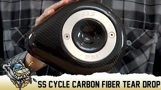 S&S Cycle Carbon Fiber Tear Drop Air Filter Cover Overview - DeadbeatCustoms.com