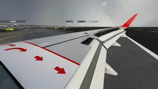 A320 - Landing in Rain - Frankfurt ILS approach - Microsoft Flight simulator 2020