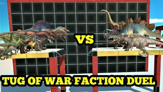TUG OF WAR !! CARNIVORE DINOSAURS VS HERBIVORE DINOSAURS animal revolt batle simulator