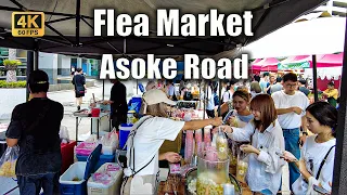 🇹🇭[4K] Walk Through SWU Flea Market | Best Bangkok Flea and Street Market ตลาดนัดมศว. | July 2023