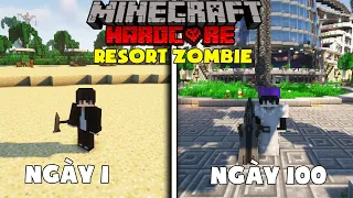 Mình Sinh Tồn 100 Ngày Trong Minecraft Hòn Đảo Resort Zombie Sinh Tồn Siêu khó