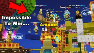 The Impossible 1v12 In Bedwars....