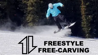 Snowboarding Raw Runs: Freestyle Free-Carving