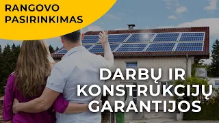 Rangovo paieška: Montavimo konstrukcijų ir darbų garantijos