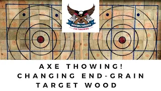 How to Change axe throwing target wood on endgrain targets