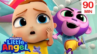 No No Baby Monkey 🙉 |  Little Angel 😇 | 🔤 Subtitled Sing Along Songs 🔤 | Cartoons for Kids