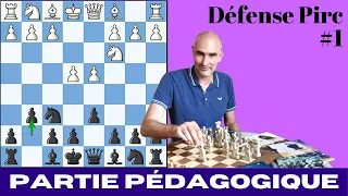 Partie d'échecs pédagogique : Défense Pirc (1)