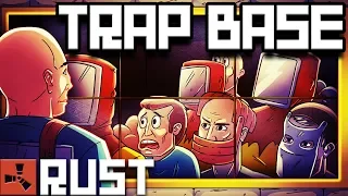SALTY CLAN GETS TRAPPED TWICE and RAIDED - Rust Trap Base