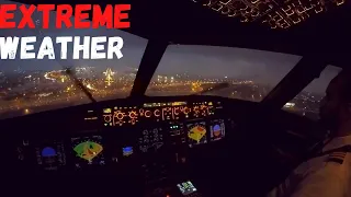 Landings In EXTREME Weather Cockpit views