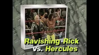 Hercules vs Ravishing Rick Rude   Wrestling Challenge April 30th, 1989