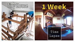 TIME LAPSE: How to make a Tiny House / 01 Week TimeLapse ( in 15 Minutes )