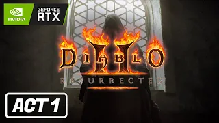 Diablo II: Resurrected - ACT 1 - Necromancer Gameplay / Walkthrough [PC 4k 60FPS]