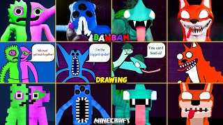 Garten of Banban 1,2,3,4,5,6,7 ALL JUMPSCARES vs DRAWING vs MINECRAFT #4