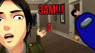 THE SCOUTS CATCH THE AMONG US IMPOSTOR AT 3AM!! (SUSSY)