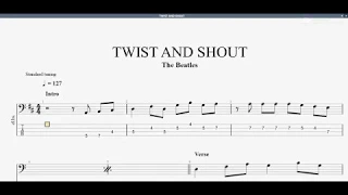 The Beatles - Twist And Shout (bass tab)