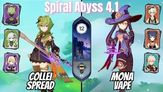 Collei Spread / Mona National (Vape Nuke) 4.1 Spiral Abyss Floor 12 Genshin Impact