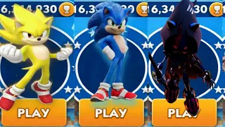 Sonic Dash - Super Sonic VS Sonic VS Reaper Metal Sonic _ Movie Sonic vs All Bosses Zazz Eggman