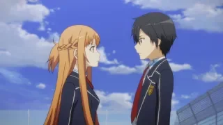 Sword Art Online 2 (English Sub/Dub) - Asuna & Kirito Roof Scene