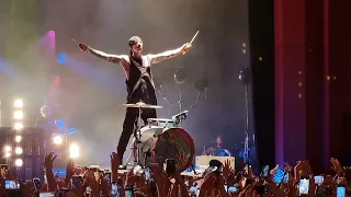 Josh Dun crowd surf drums Live