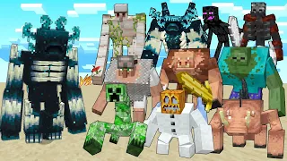 Mutant Warden Vs All Mutants / Minecraft Mob Battle