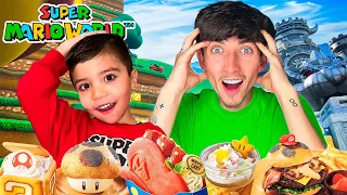 We Tried EVERY Food At Super Mario World! (ft. My Son)