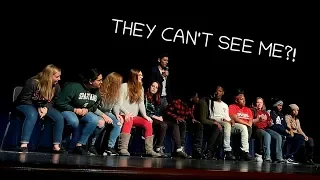 Hypnotized to Think I Turn Completely Invisible | College Stage Hypnosis Show