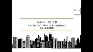 GATE  2018 ARCHITECTURE & PLANNING SYLLABUS