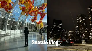 seattle vlog | museum hopping, exploring downtown, space needle, citizenm, city views