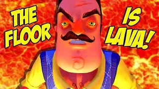 THE FLOOR IS LAVA!! // Hello Neighbor MOD