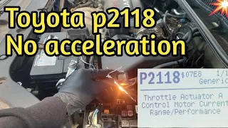 how to Fix P2118 Throttle actuator control motor current range performance 2011 rav 4 Toyota