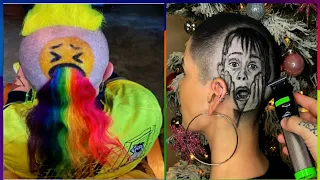 These Crazy Hair Ideas are at another Level 😍 #CrazyHairCut #CrazyHair