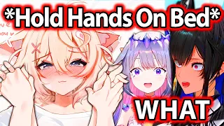 Mococo Started Holding Nerissa's Hands on Bed in the Sleepover, 𝙉𝙚𝙧𝙞𝙨𝙨𝙖: 【Hololive EN】