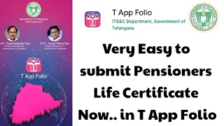 Pensioners Life Certificate Submission through T App Folio App by Telangana State Govt in 2022