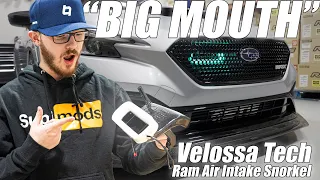 Installing a "BIG MOUTH" on our 2022 WRX - Velossa Tech Ram Air Intake Snorkel