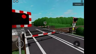 *unreleased footage* Class 158 passes Pirton Level Crossing Worcestershire ROBLOX