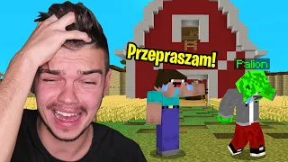 POPŁAKAŁEM SIĘ PRZEZ NOOBKA w Minecraft... (wyrzuciliśmy go z WOJANOWIC)