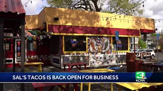 Longtime West Sacramento icon Sal's Tacos reopens year after fire