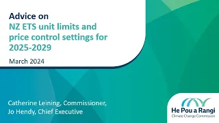 Webinar: Our 2024 advice on NZ ETS settings (for 2025–2029)