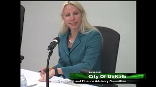 SPECIAL JOINT MEETING OF THE CITY COUNCIL & FINANCE ADVISORY COMMITTEE - 8/15/2022